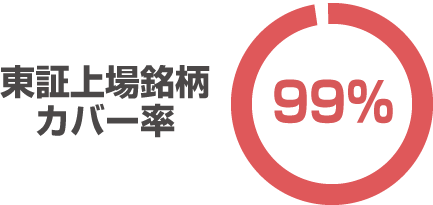 東証上場銘柄カバー率99％