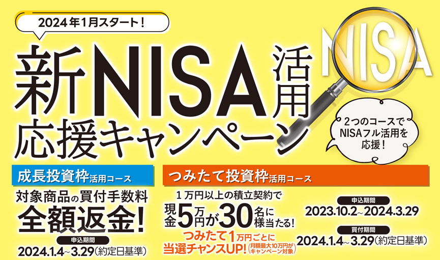 2024年1月スタート！新NISA活用応援キャンペーン