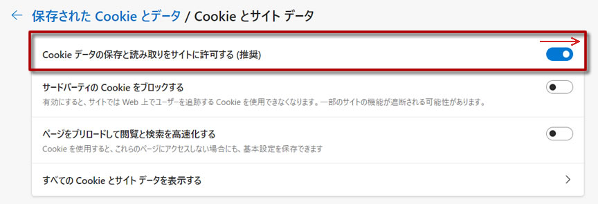 Cookie許可